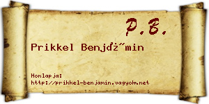 Prikkel Benjámin névjegykártya