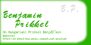 benjamin prikkel business card